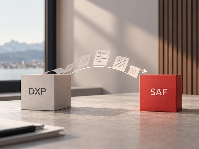 Migration von DXP auf SAF: Umstellung ab sofort möglich